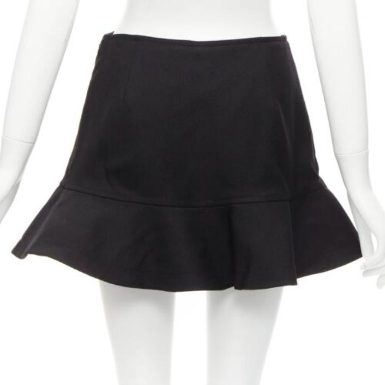 VALENTINO black virgin wool blend red bead Heart flared skirt shorts IT38 XS For Sale 1