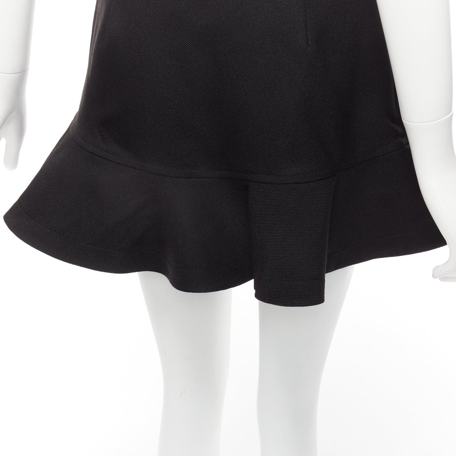 VALENTINO black virgin wool blend red bead Heart flared skirt shorts IT38 XS For Sale 3