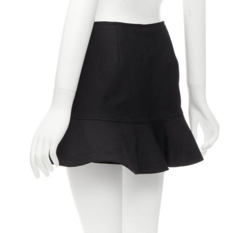 VALENTINO black virgin wool blend red bead Heart flared skirt shorts IT38 XS For Sale 2