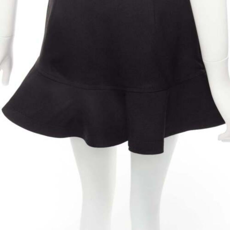 VALENTINO black virgin wool blend red bead Heart flared skirt shorts IT38 XS For Sale 3