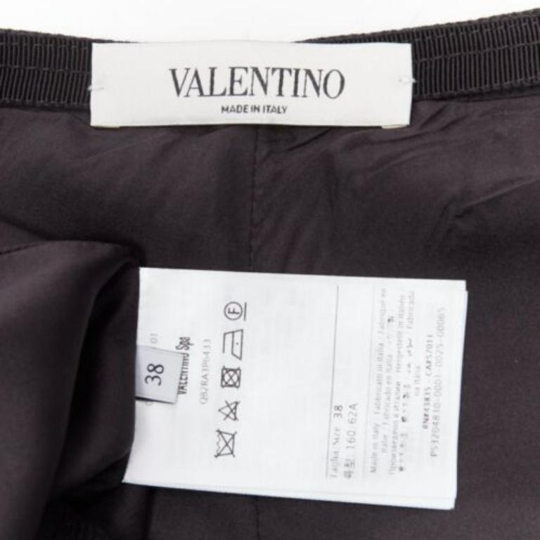VALENTINO black virgin wool blend red bead Heart flared skirt shorts IT38 XS For Sale 4