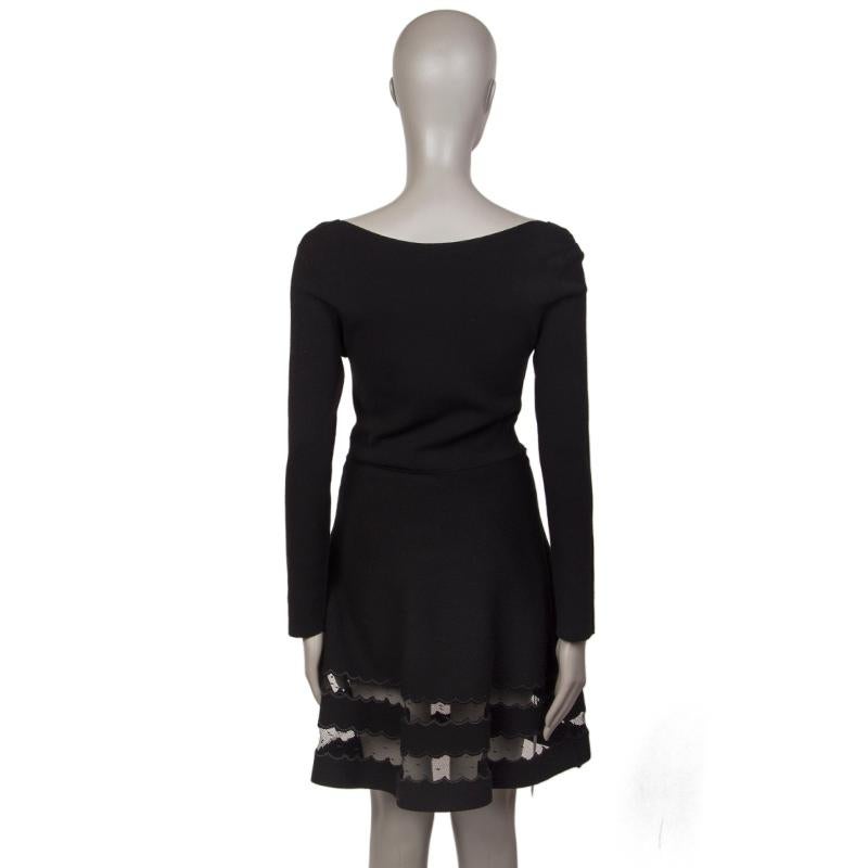black dress with white hem