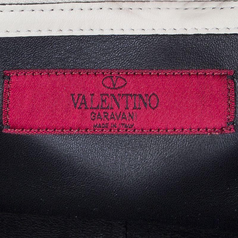 Black VALENTINO black & white leather MIME TOP HANDLE SATCHEL Shoulder Bag