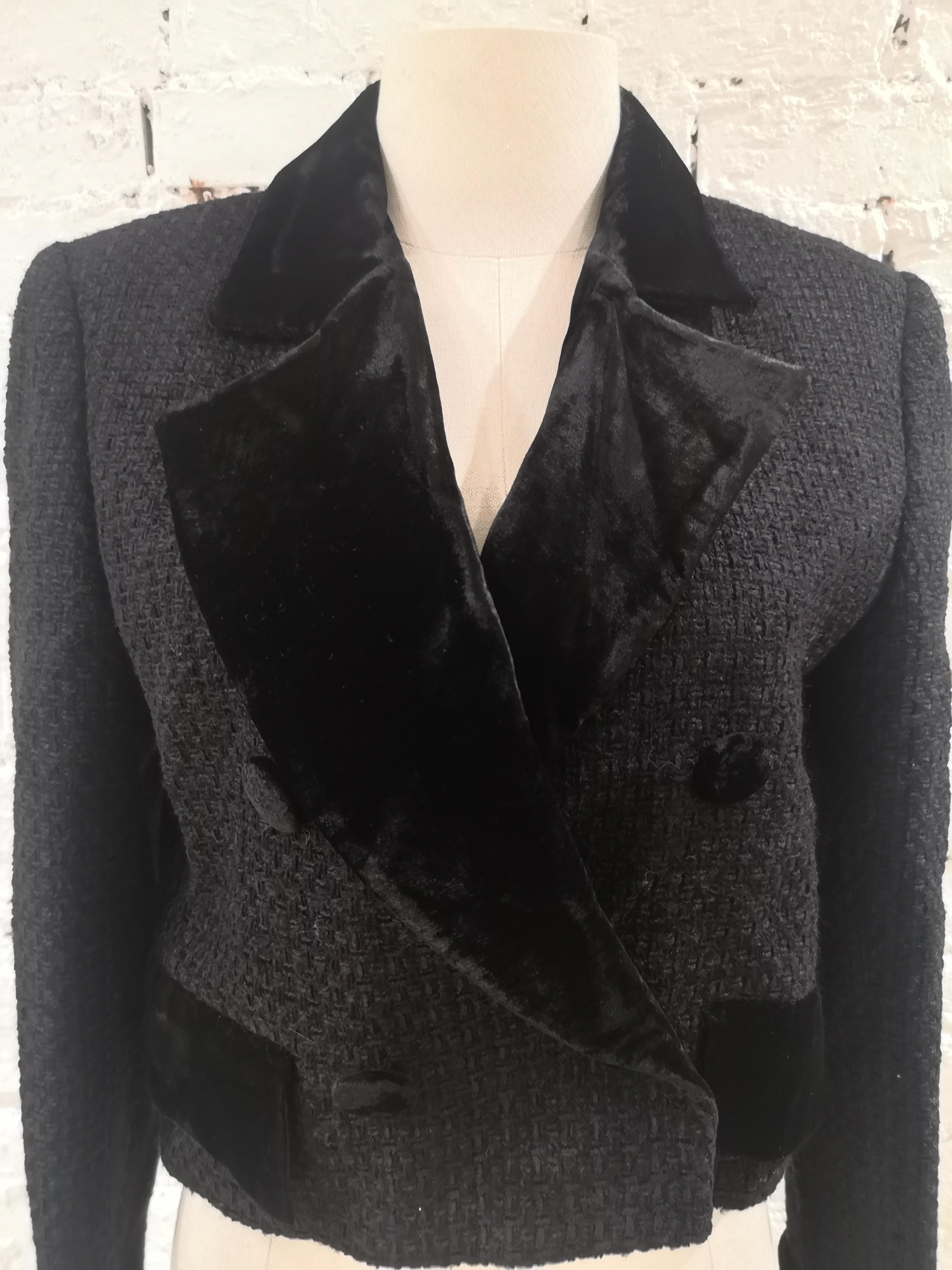 Valentino - Veste en laine noire en vente 9