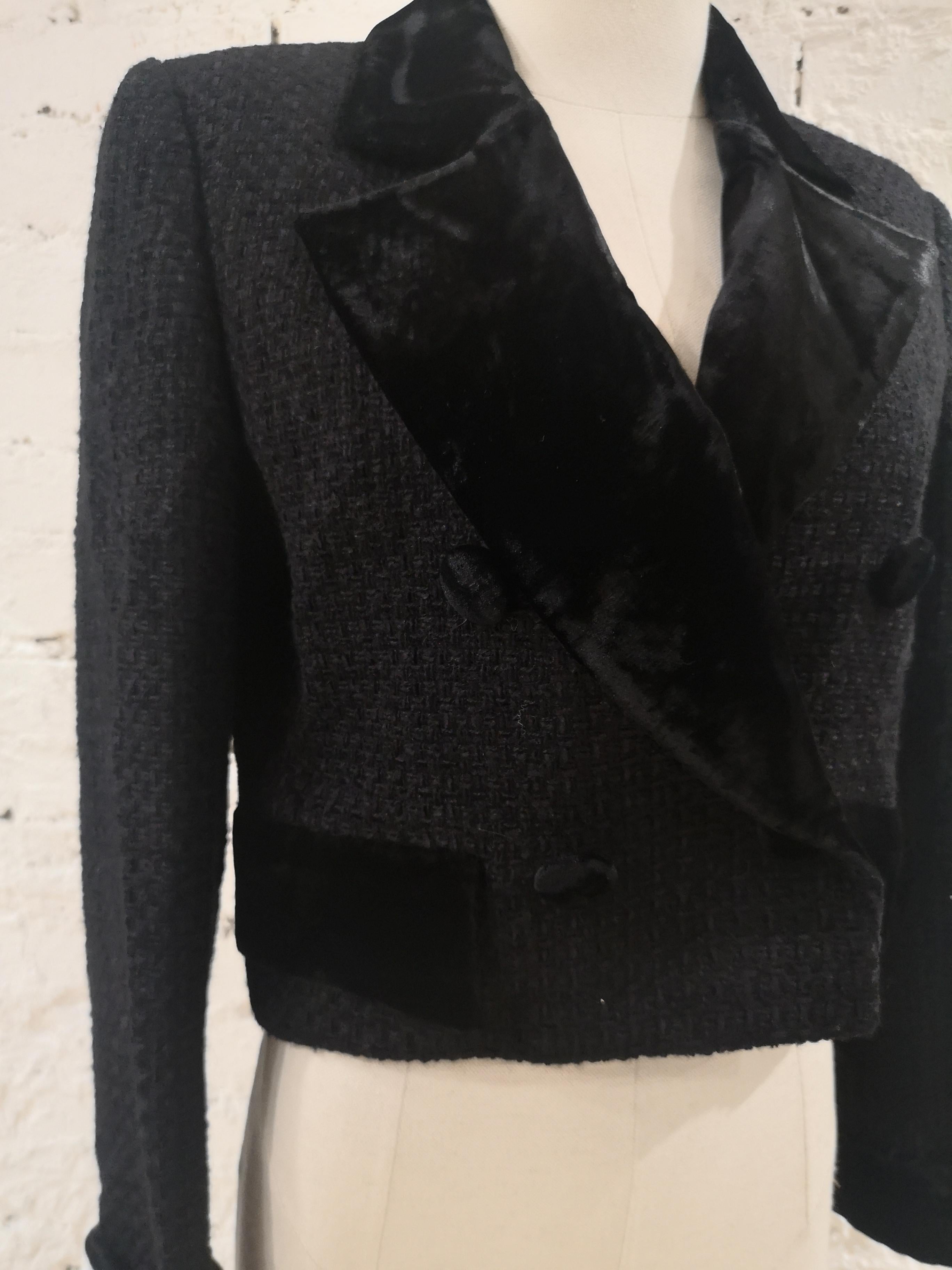 Valentino black wool jacket For Sale 2
