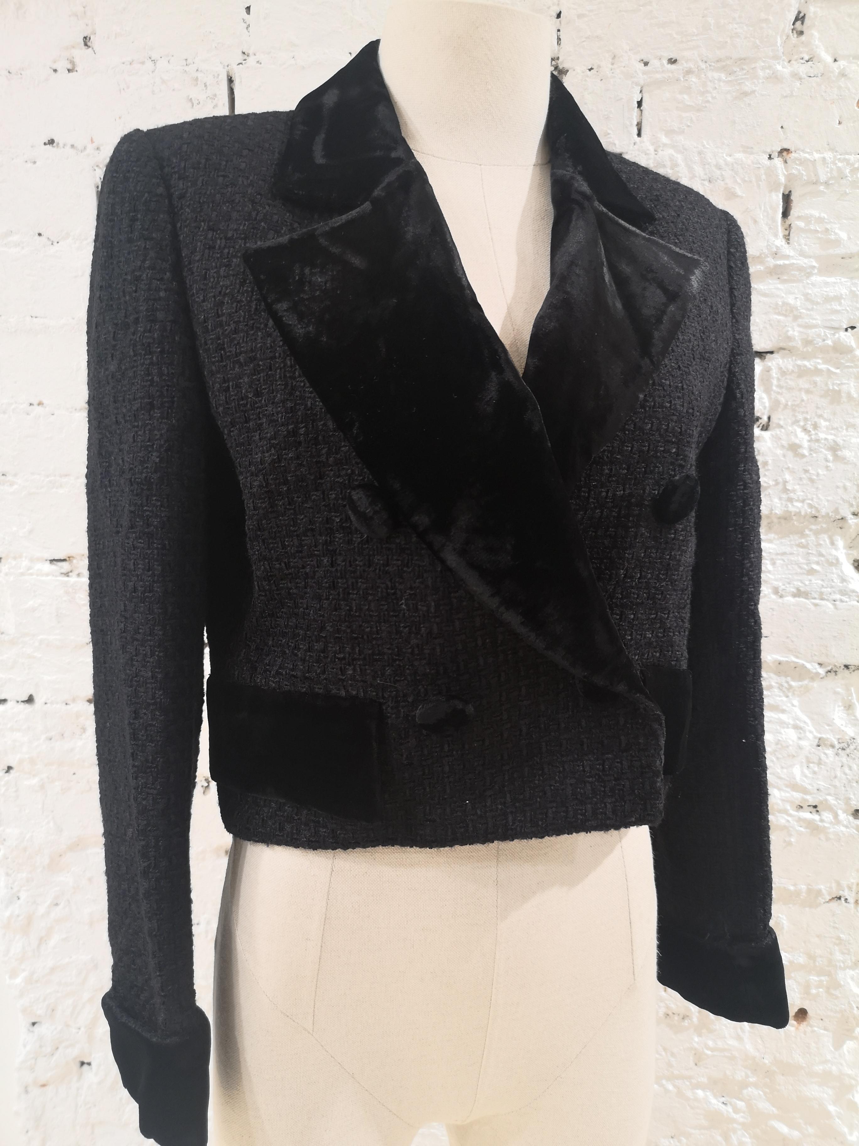Valentino - Veste en laine noire en vente 3