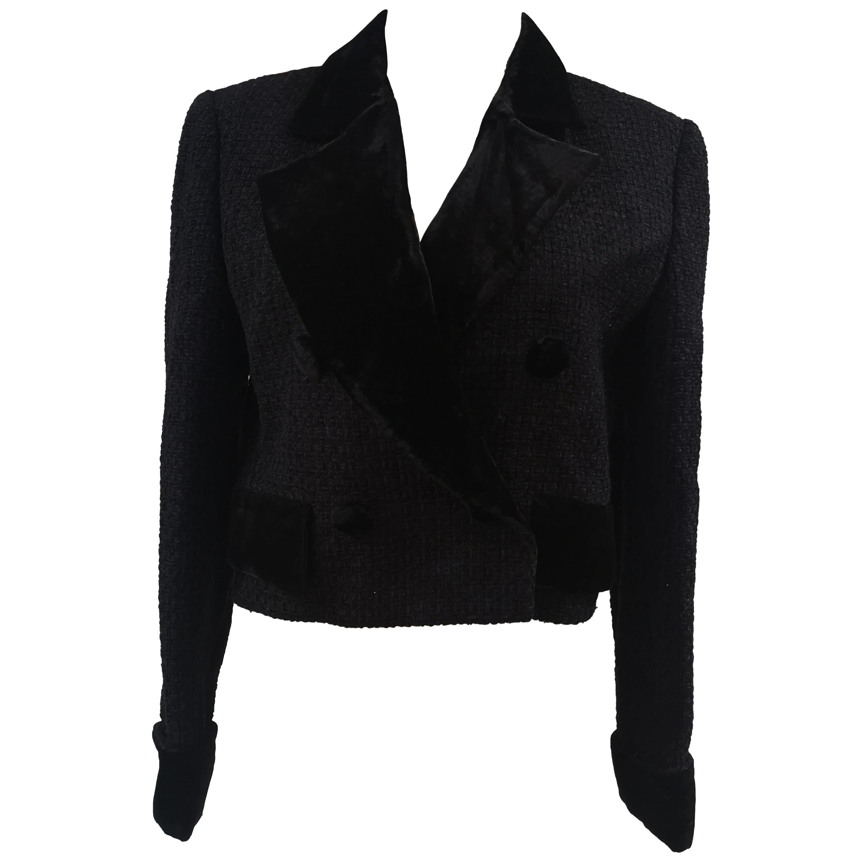 Valentino black wool jacket For Sale