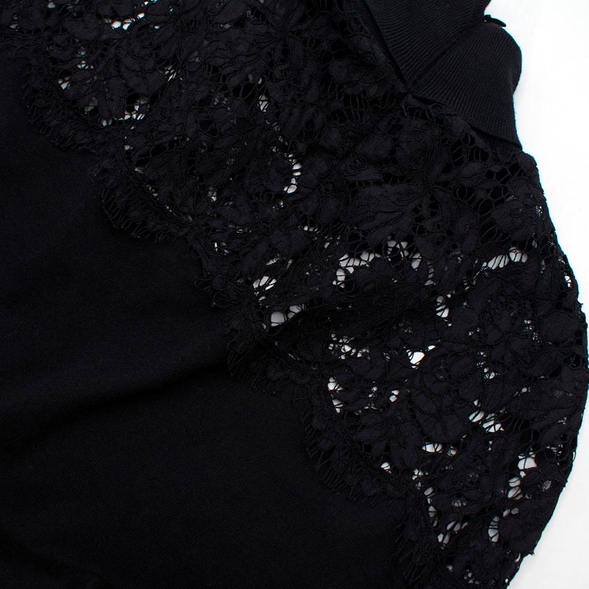 Valentino Black Wool Lace Jumper/Tunic US 4 5