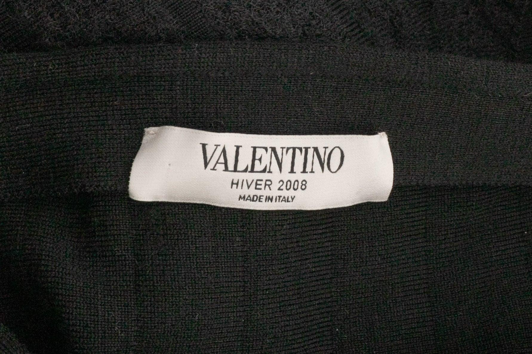 Valentino Black Wool Skirt For Sale 4