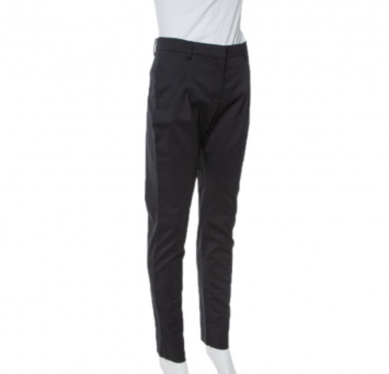 Valentino Black Wool Tailored Pants S In Good Condition For Sale In Dubai, Al Qouz 2