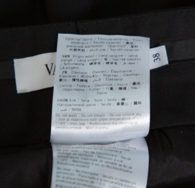 Valentino Black Wool Tailored Pants S For Sale 1