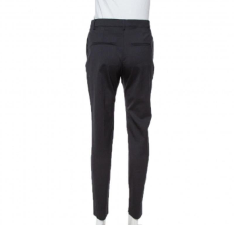 Valentino Black Wool Tailored Pants S For Sale 2