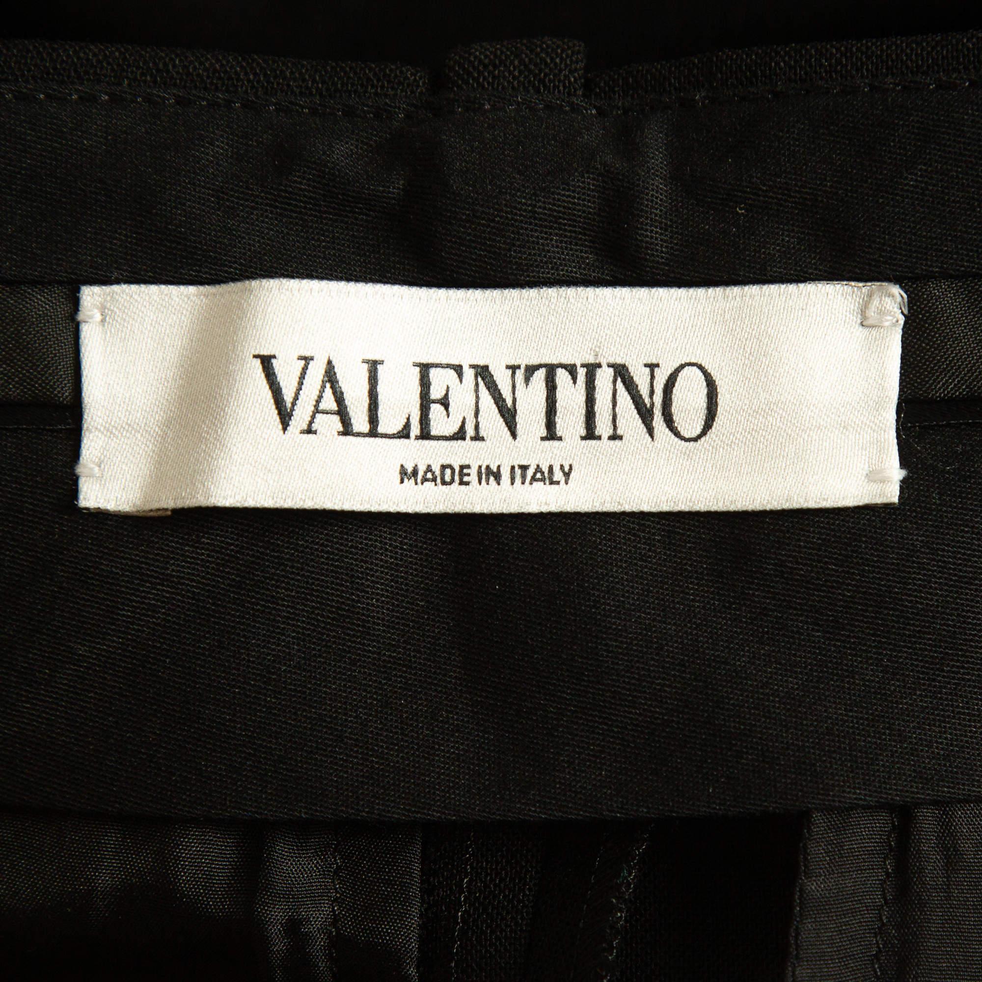 Valentino Black Wool Tapered Trousers M 3
