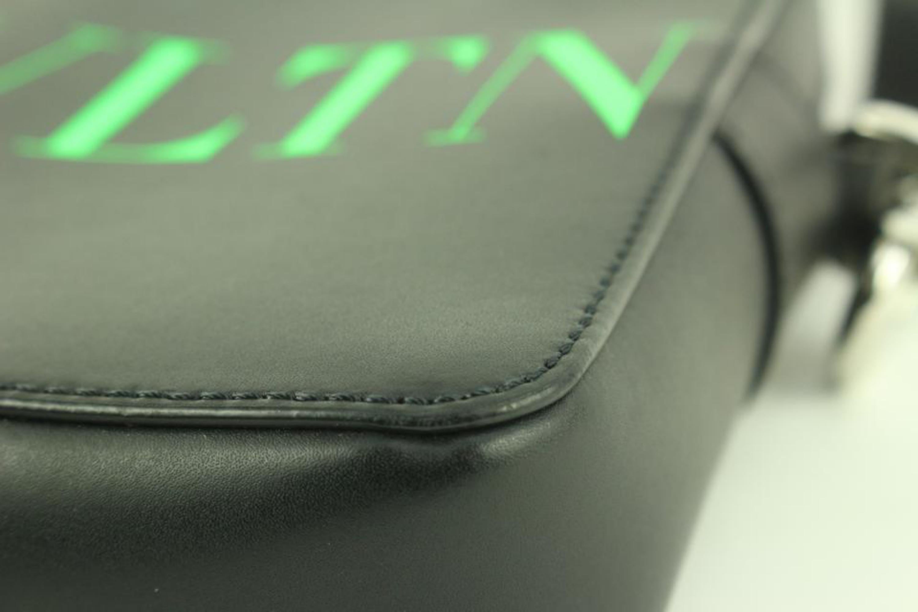 Valentino Black x Green Small Printed VLTN Crossbody Bag 112v34
Made In: Italy
Measurements: Length:  5