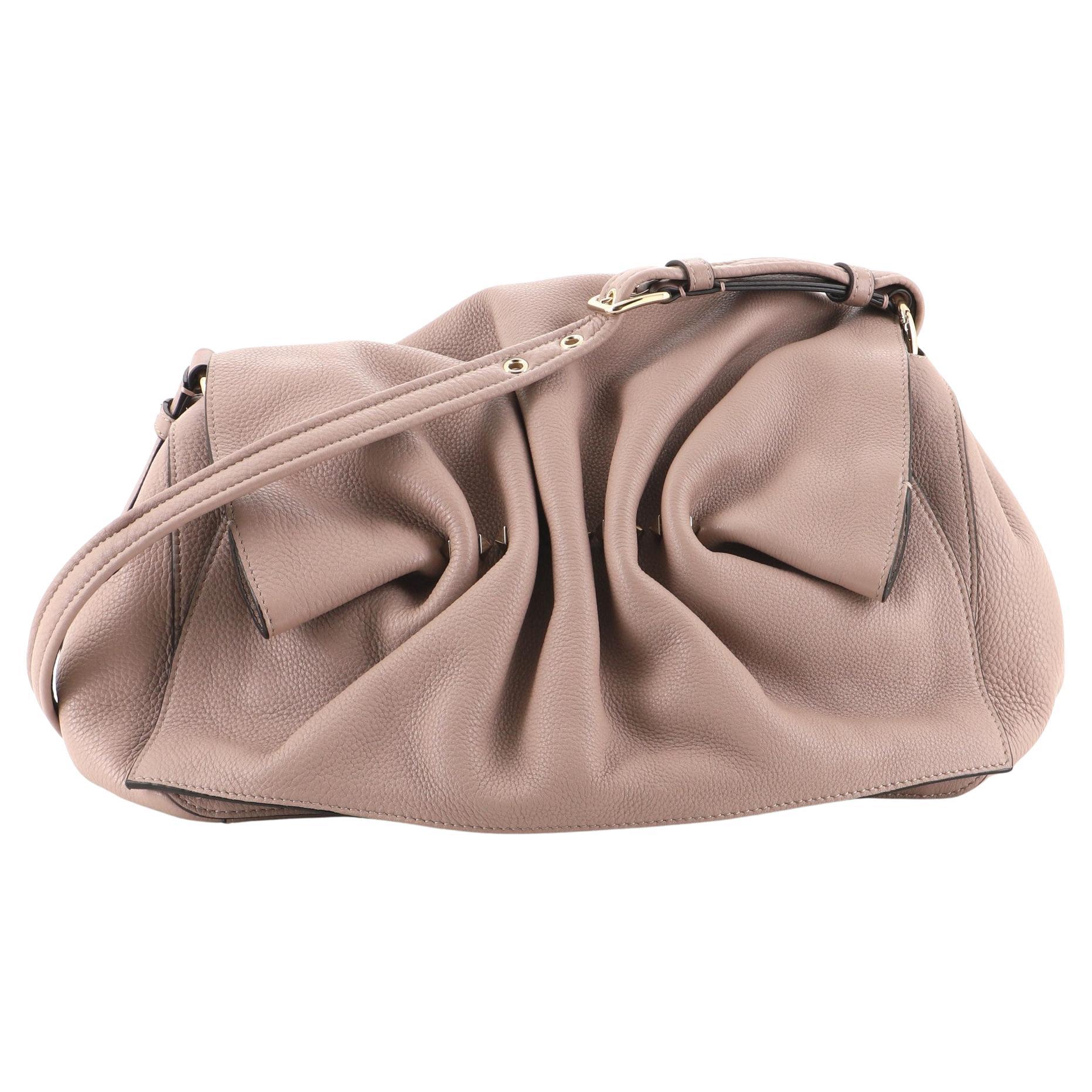 Valentino Bloomy Shoulder Bag Leather Medium