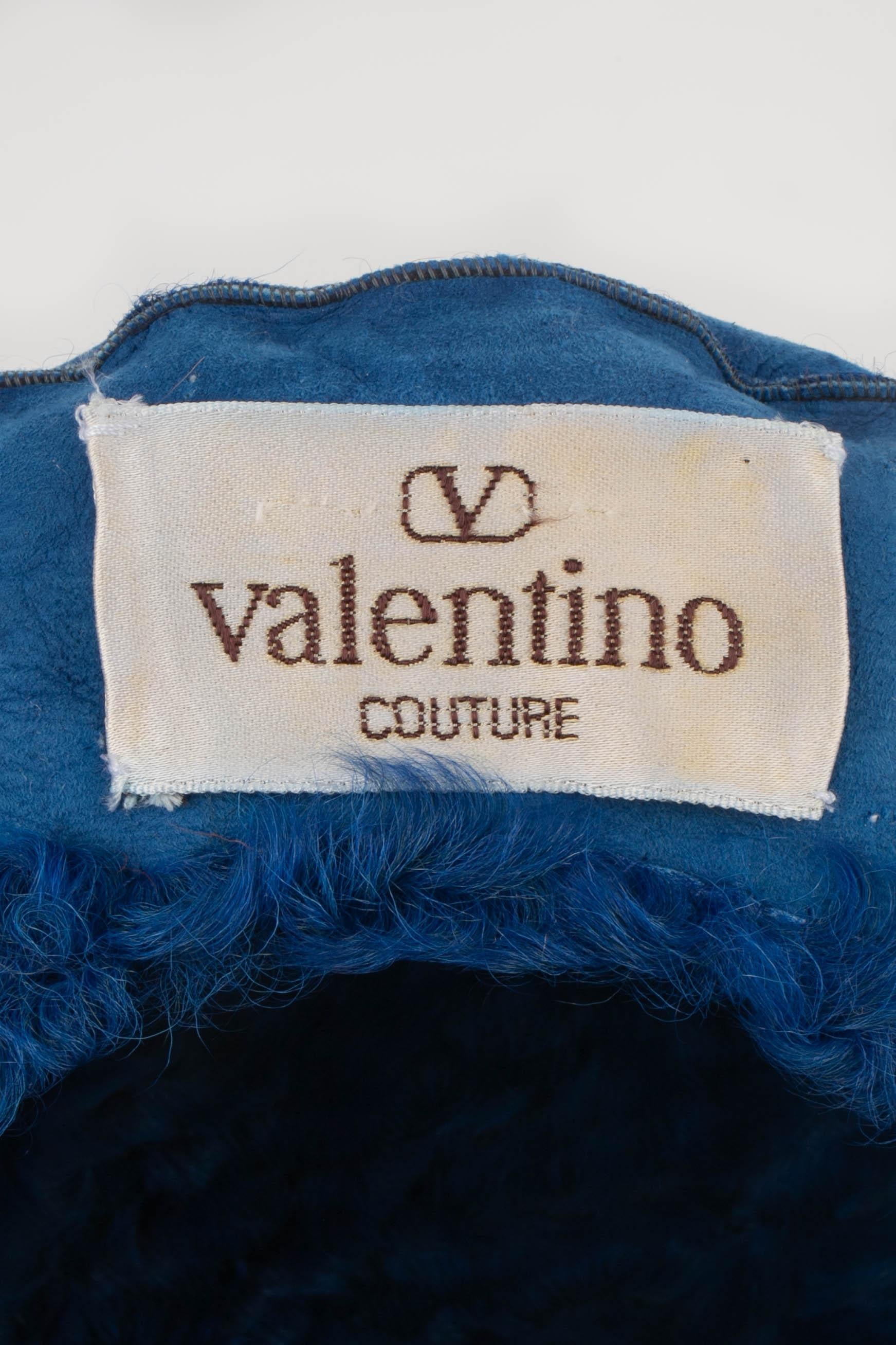 Women's Valentino Blue Astrakhan Beret For Sale