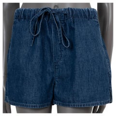 VALENTINO blue cotton 2023 TIE-WAIST DENIM Shorts Pants 44 L