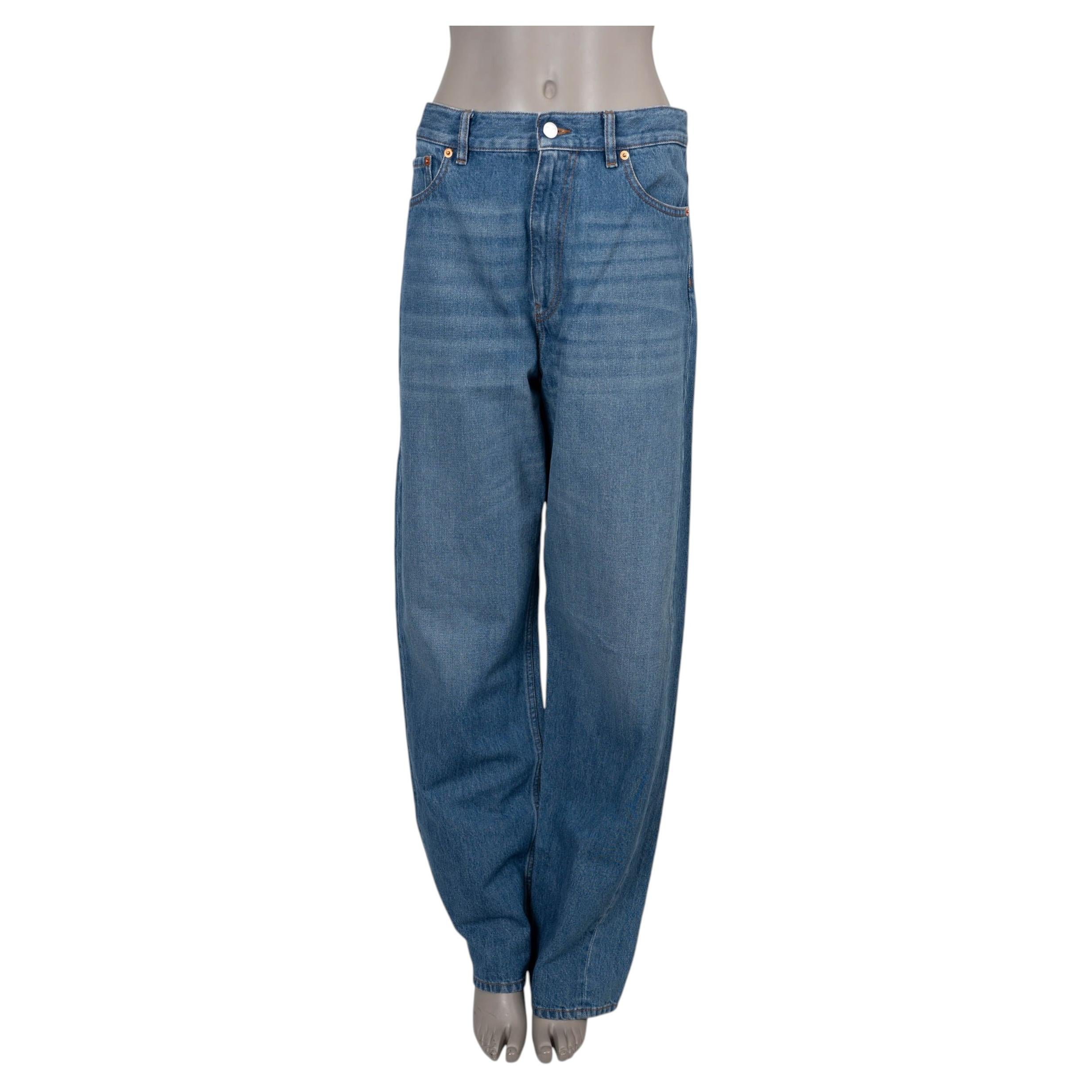 Pantalones vaqueros VALENTINO de algodón azul, modelo WASHED DENIM STRAIGHT, colección 2023, talla 27 XS en venta