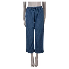 Pantalon de denim large 2023 en coton bleu de VALENTINO 40 S