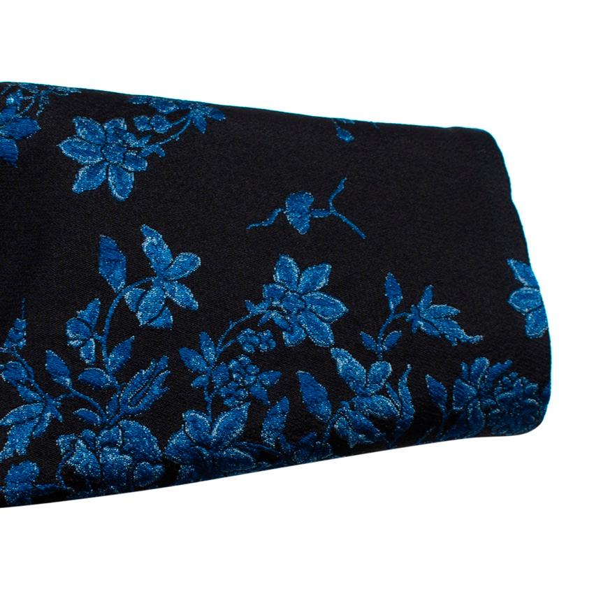 Mini Vestido Valentino Azul Brocado Delft en venta 1