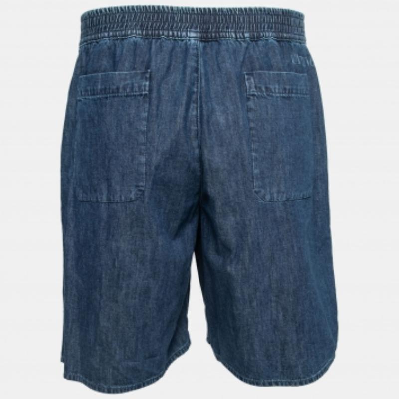 Bleu Valentino - Short en denim bleu à taille élastique M en vente