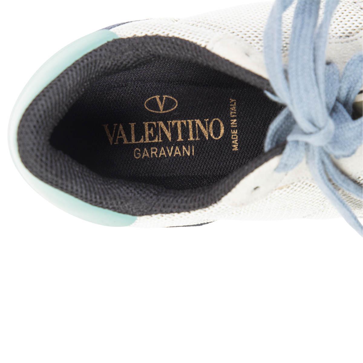 Women's VALENTINO blue grey mesh ROCKRUNNER Sneakers Shoes 39