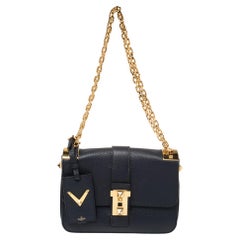 Valentino Blue Leather B-Rockstud Shoulder Bag