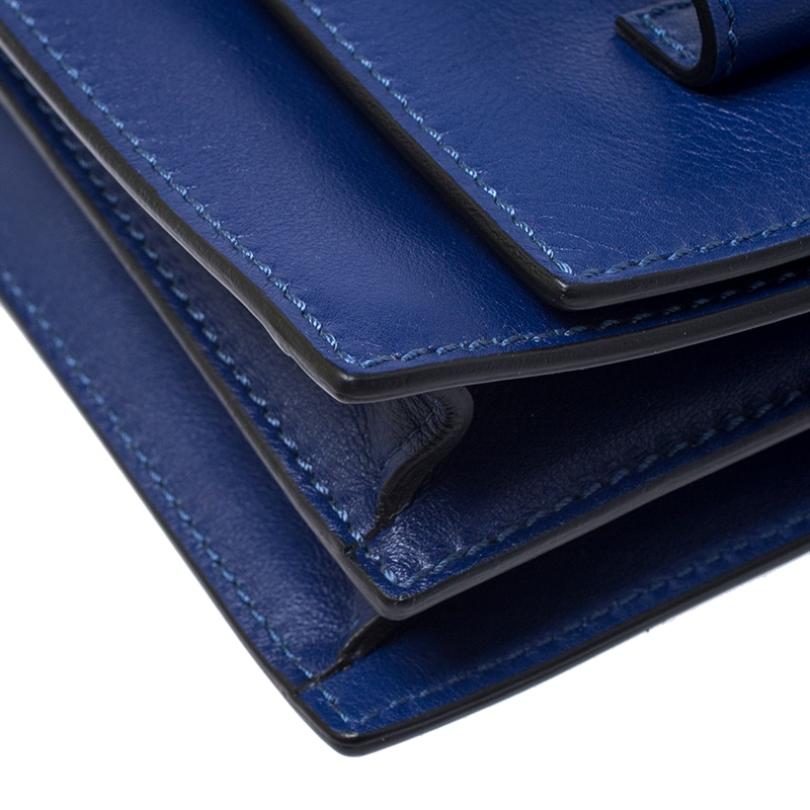 Valentino Blue Leather MOC Clutch 7