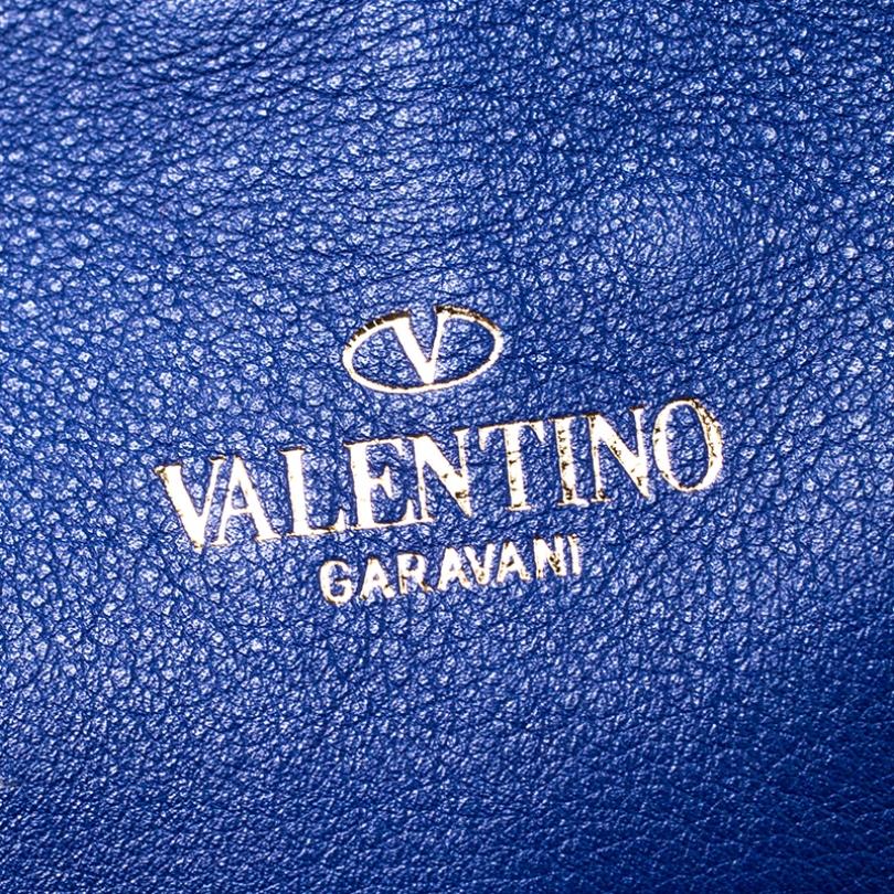Valentino Blue Leather MOC Clutch 2