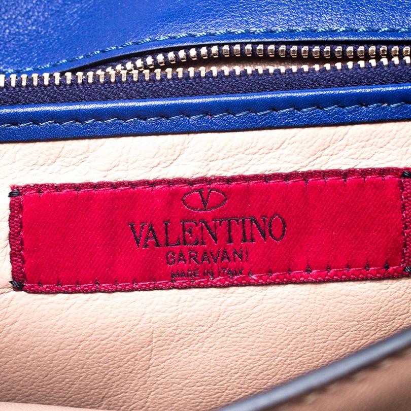 Valentino Blue Leather MOC Clutch 3