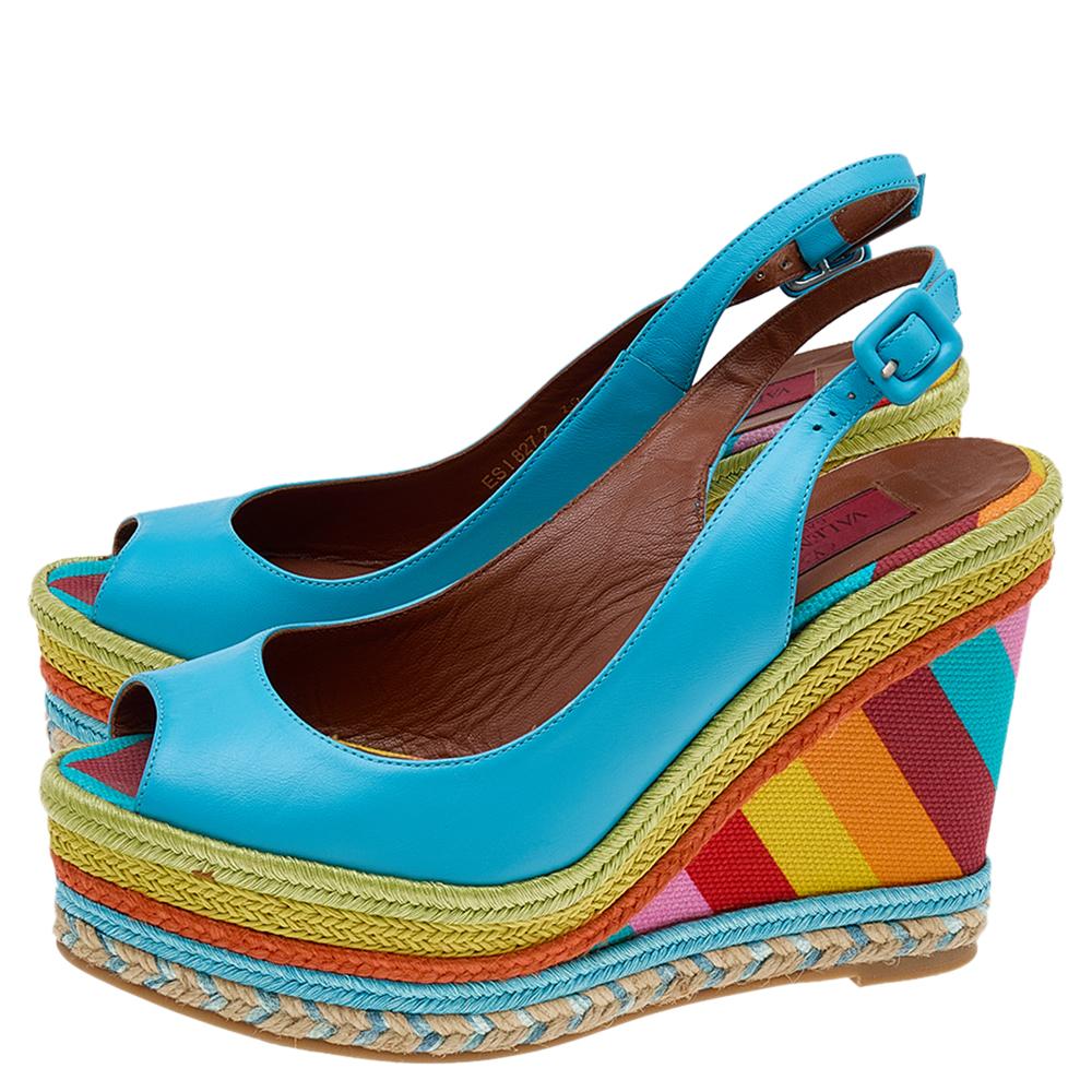 valentino rainbow wedge