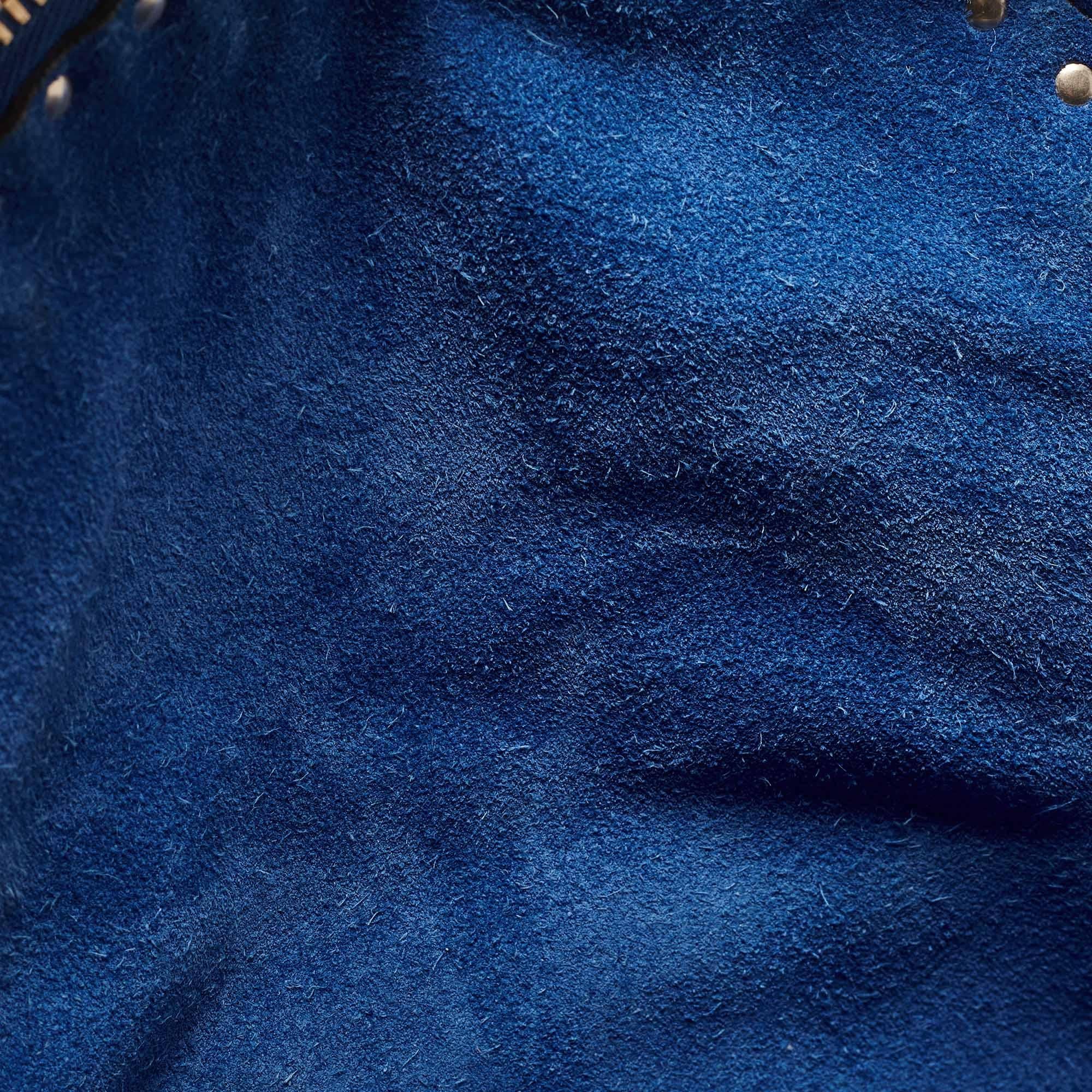 Valentino Blue Leather Rockstud Front Pocket Backpack 9