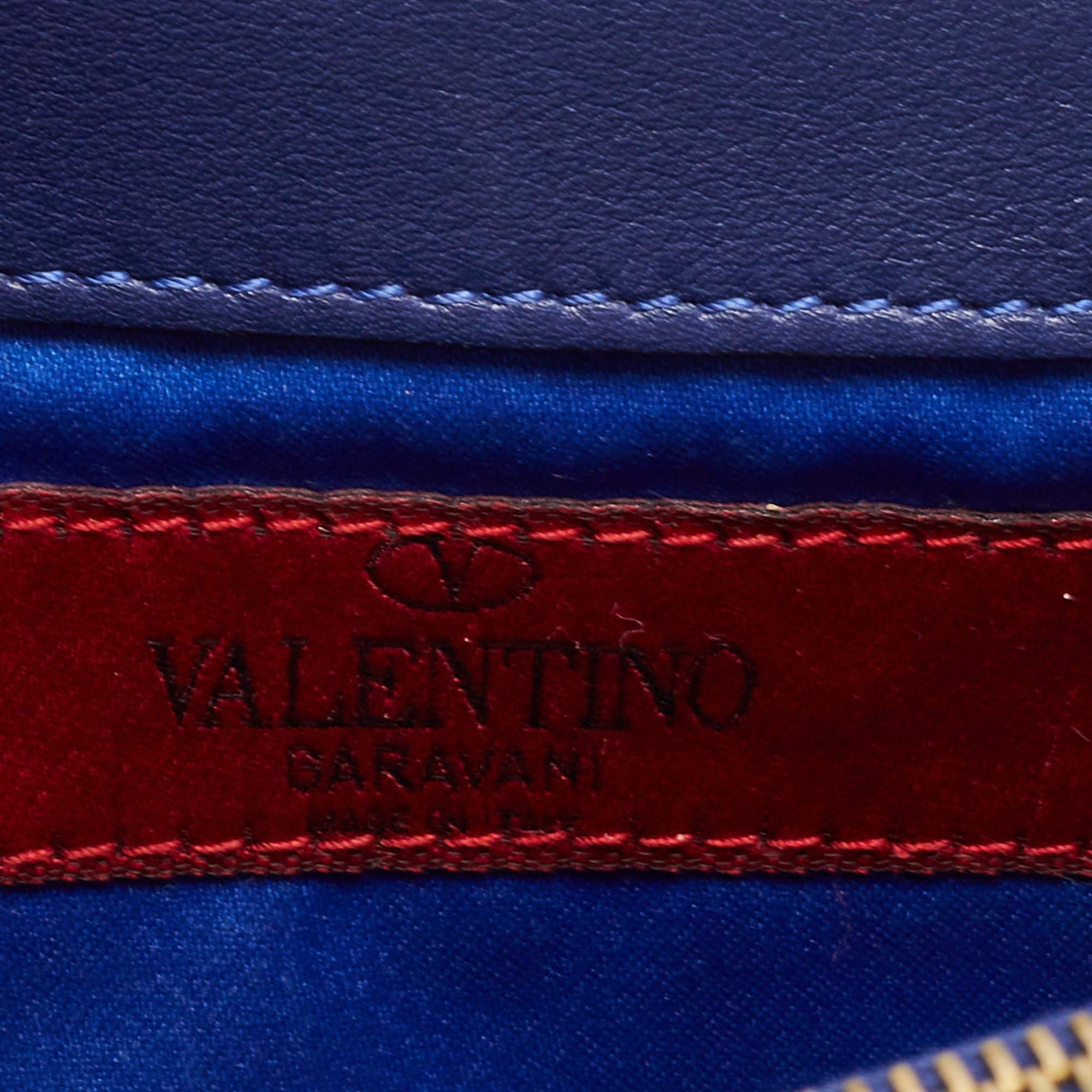 Valentino Blue Leather Rockstud Mini Chain Crossbody Bag 7