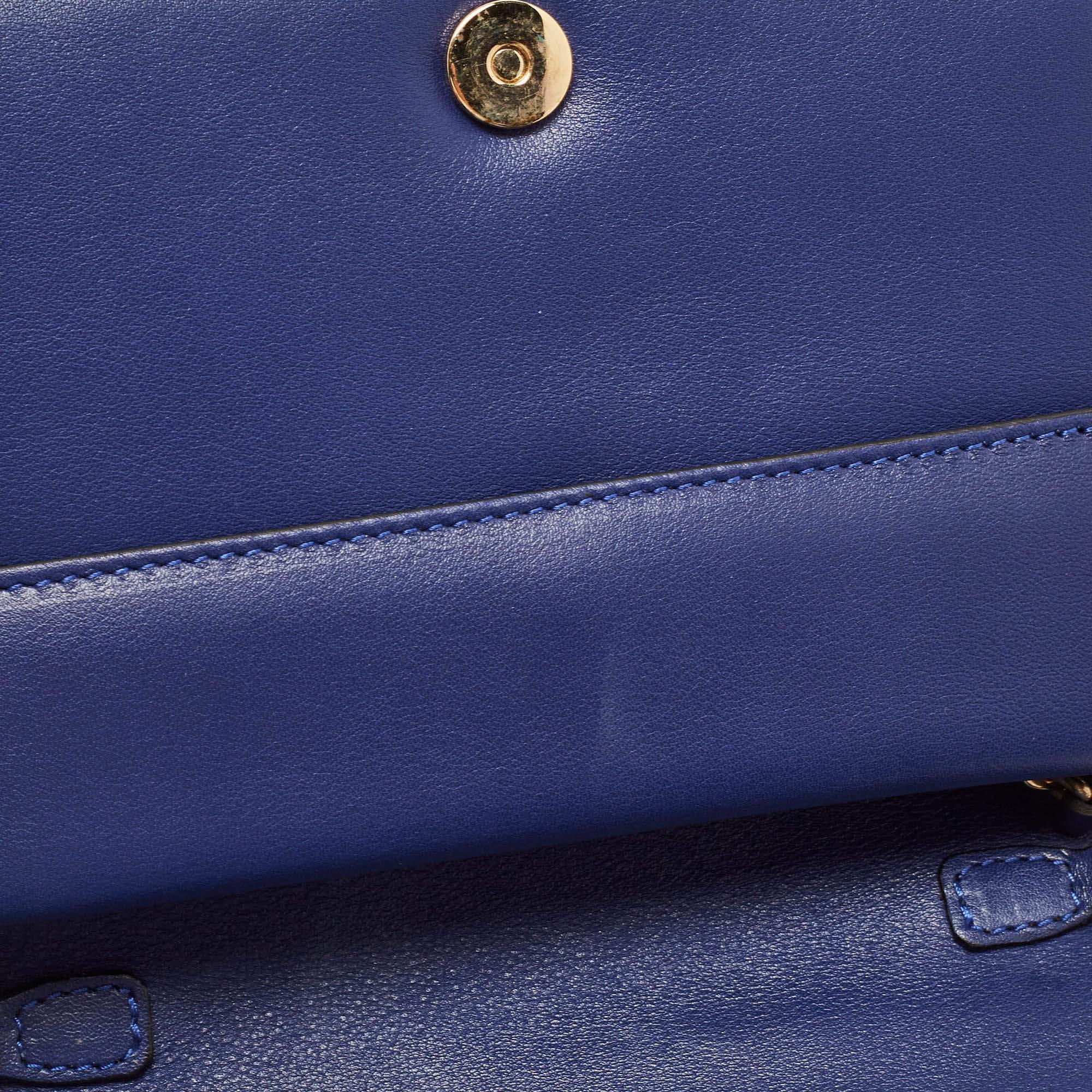 Valentino Blue Leather Rockstud Mini Chain Crossbody Bag 9