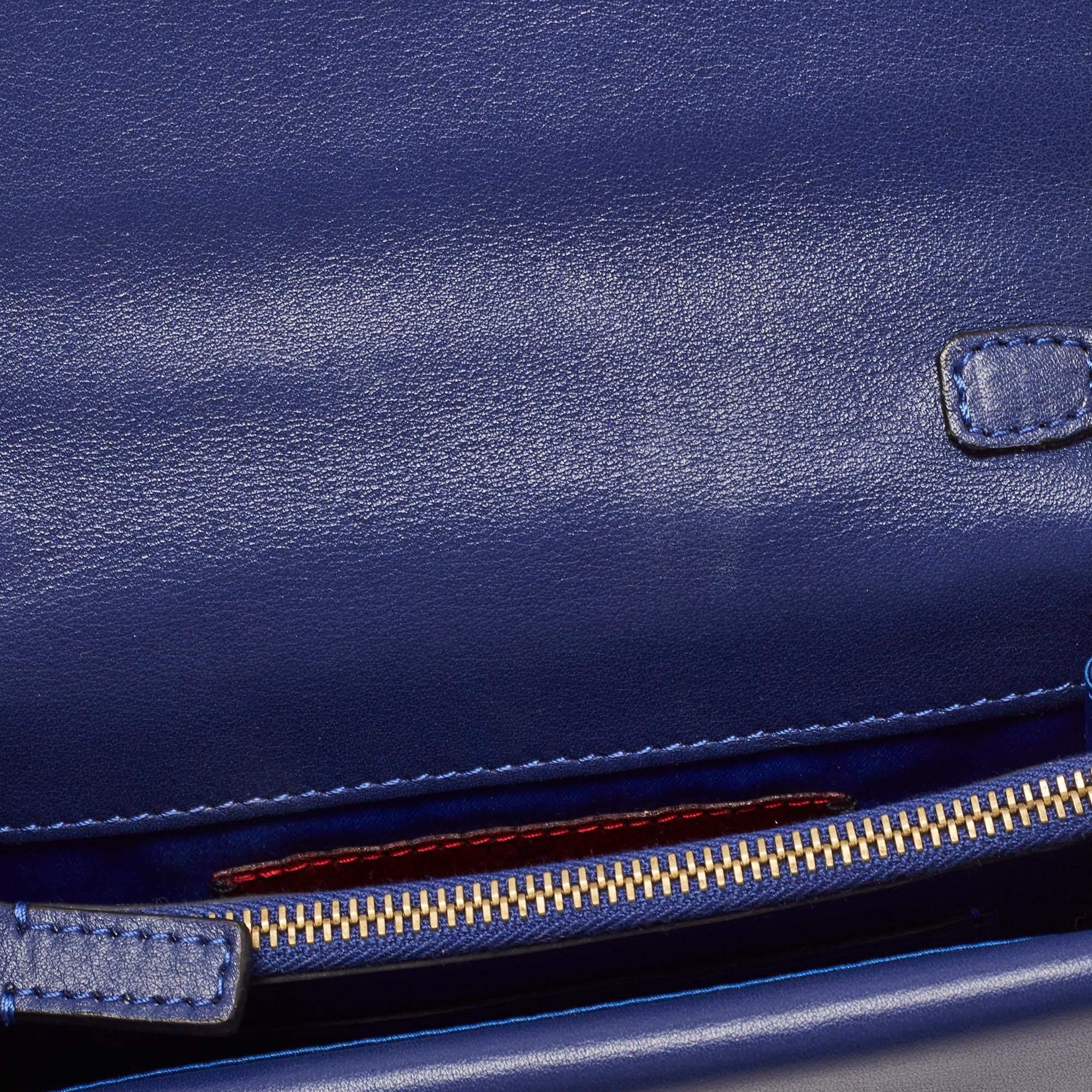 Valentino Blue Leather Rockstud Mini Chain Crossbody Bag 2