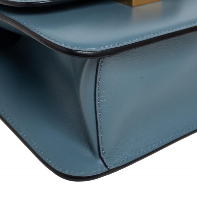 Valentino Blue Leather V Sling Shoulder Bag 7