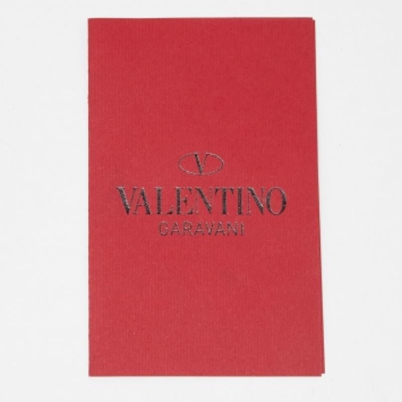 Valentino - Portefeuille zippé Rockstud en lézard bleu en vente 5