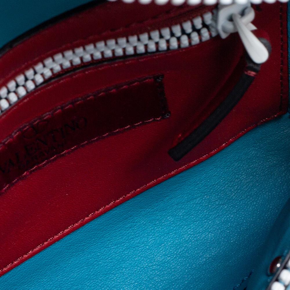 Valentino Blue Quilted Leather Rockstud Belt Bag 4