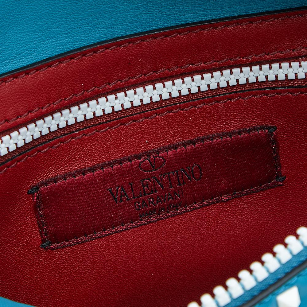 Valentino Blue Quilted Leather Rockstud Belt Bag 4