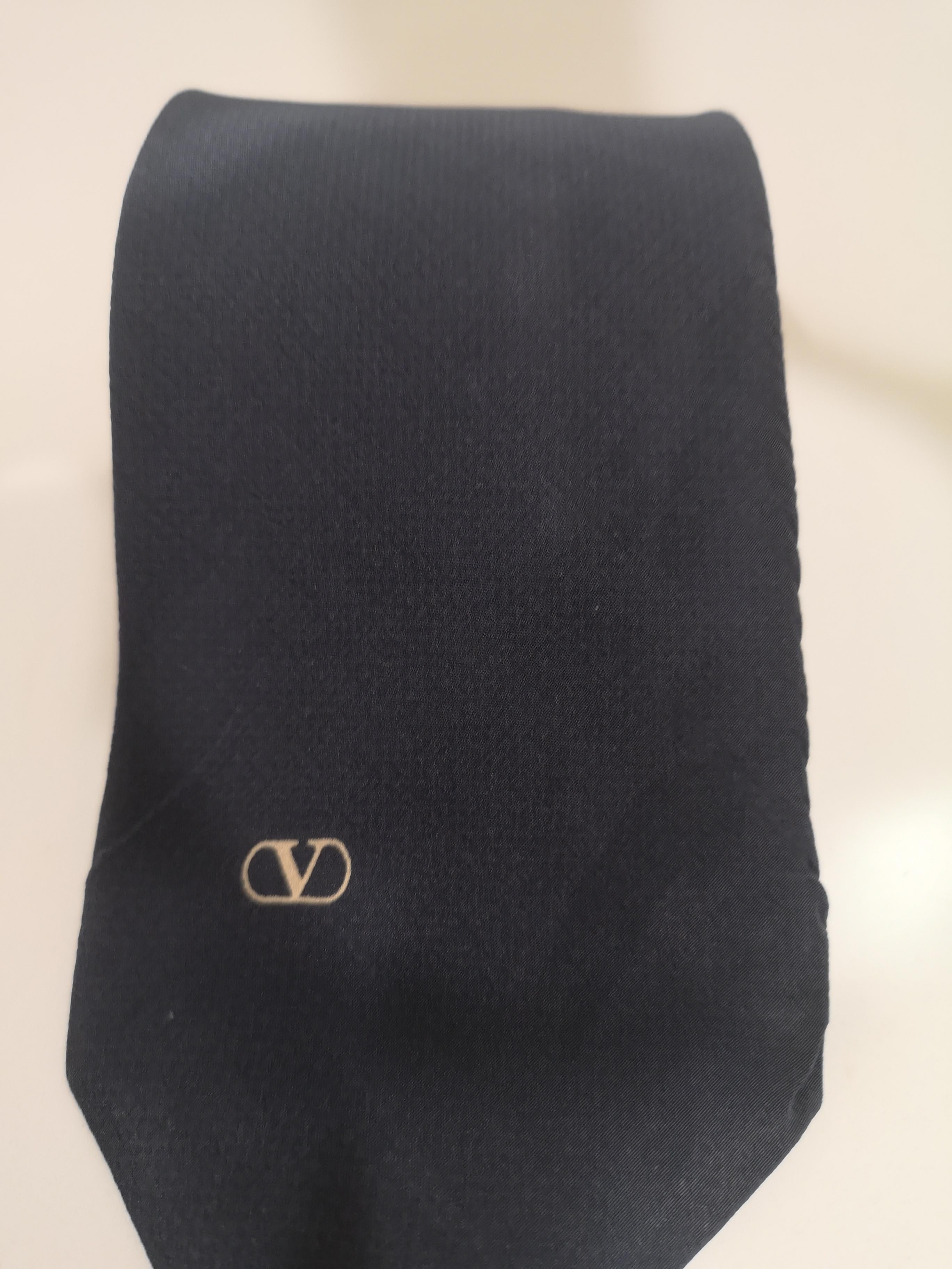 Men's Valentino blue silk tie