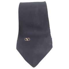Valentino blue silk tie
