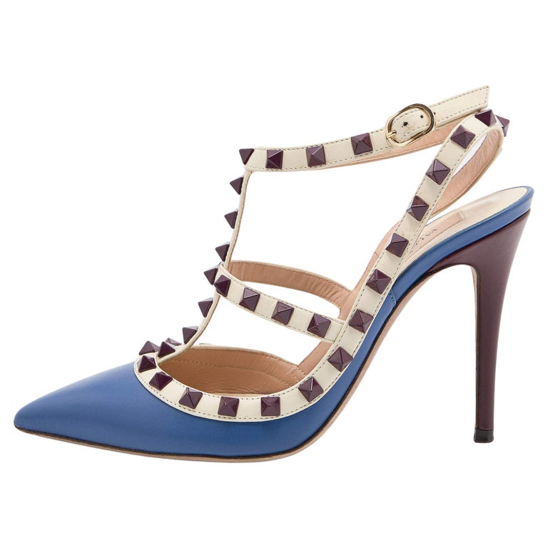 Valentino Rockstud Ankle Strap Pumps Size For Sale at