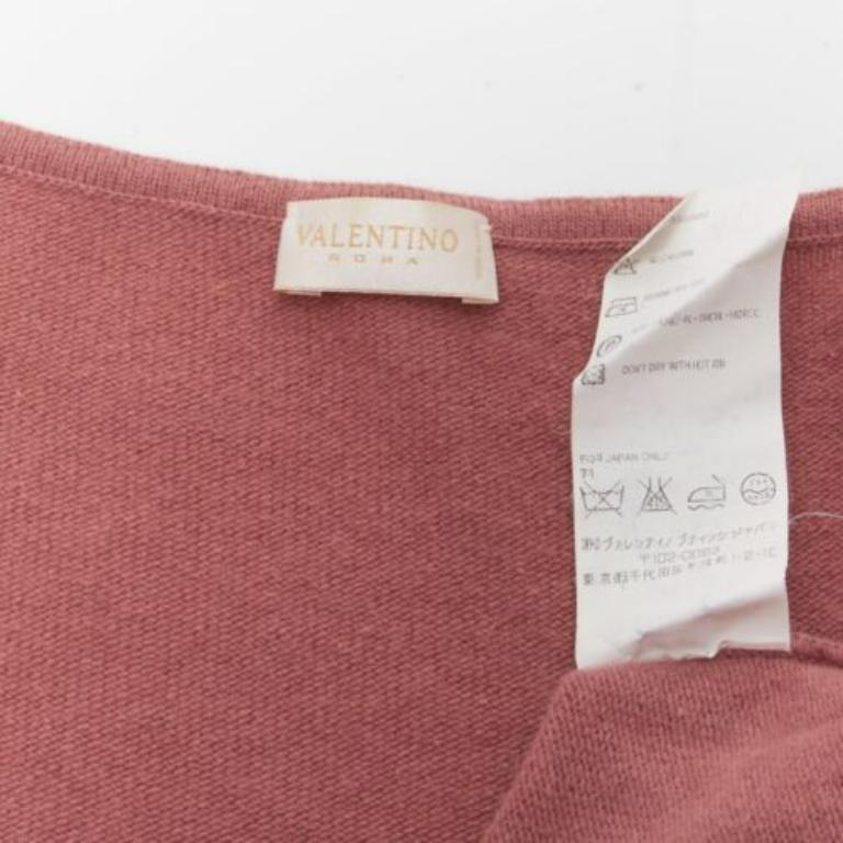 Valentino, maglione in misto lana vergine rosa arrossato IT42 M. in vendita 3