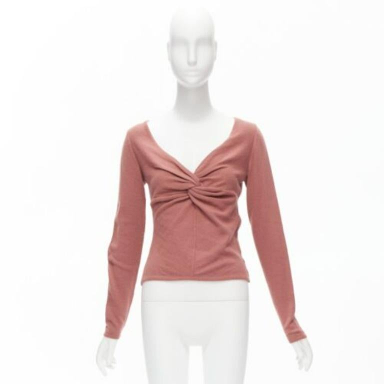 Valentino, maglione in misto lana vergine rosa arrossato IT42 M. in vendita 4