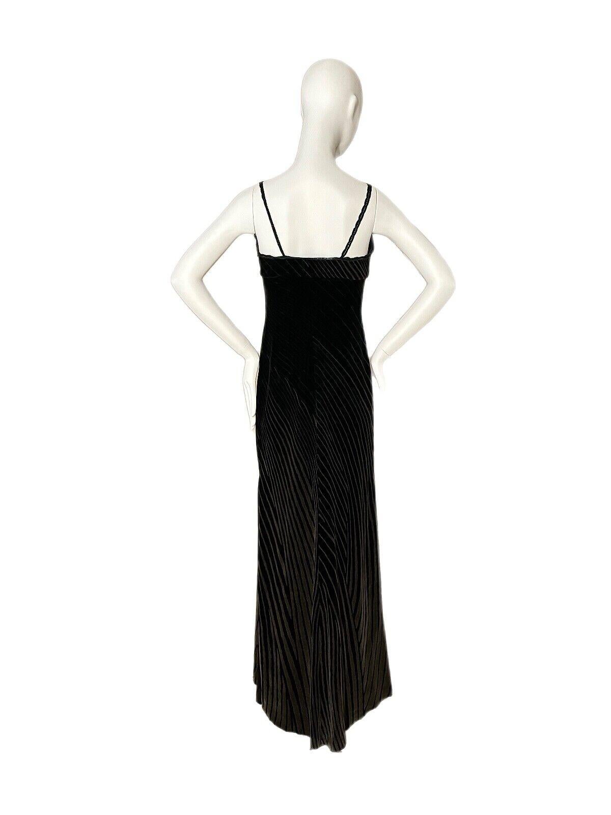 Women's VALENTINO BOUTIQUE 1998 runway vintage even gown maxi dress with slit