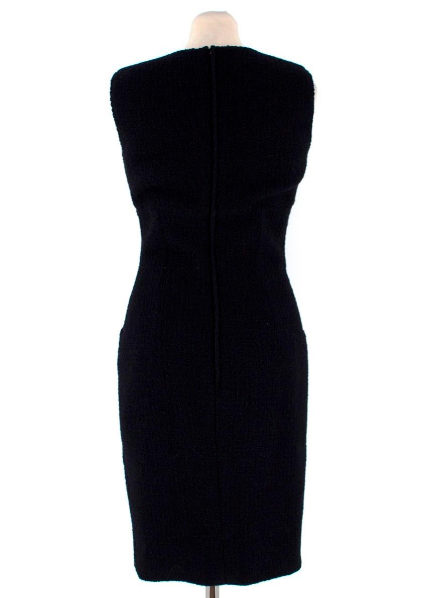 black fitted dress