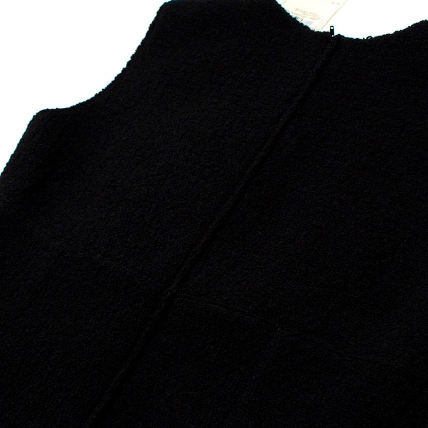 Valentino Boutique Black Fitted Wool Dress US 6 For Sale 2