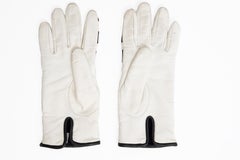 Valentino Boutique Chamois Zebra-Motif Cashmere Lined Gloves, Spring, 1988