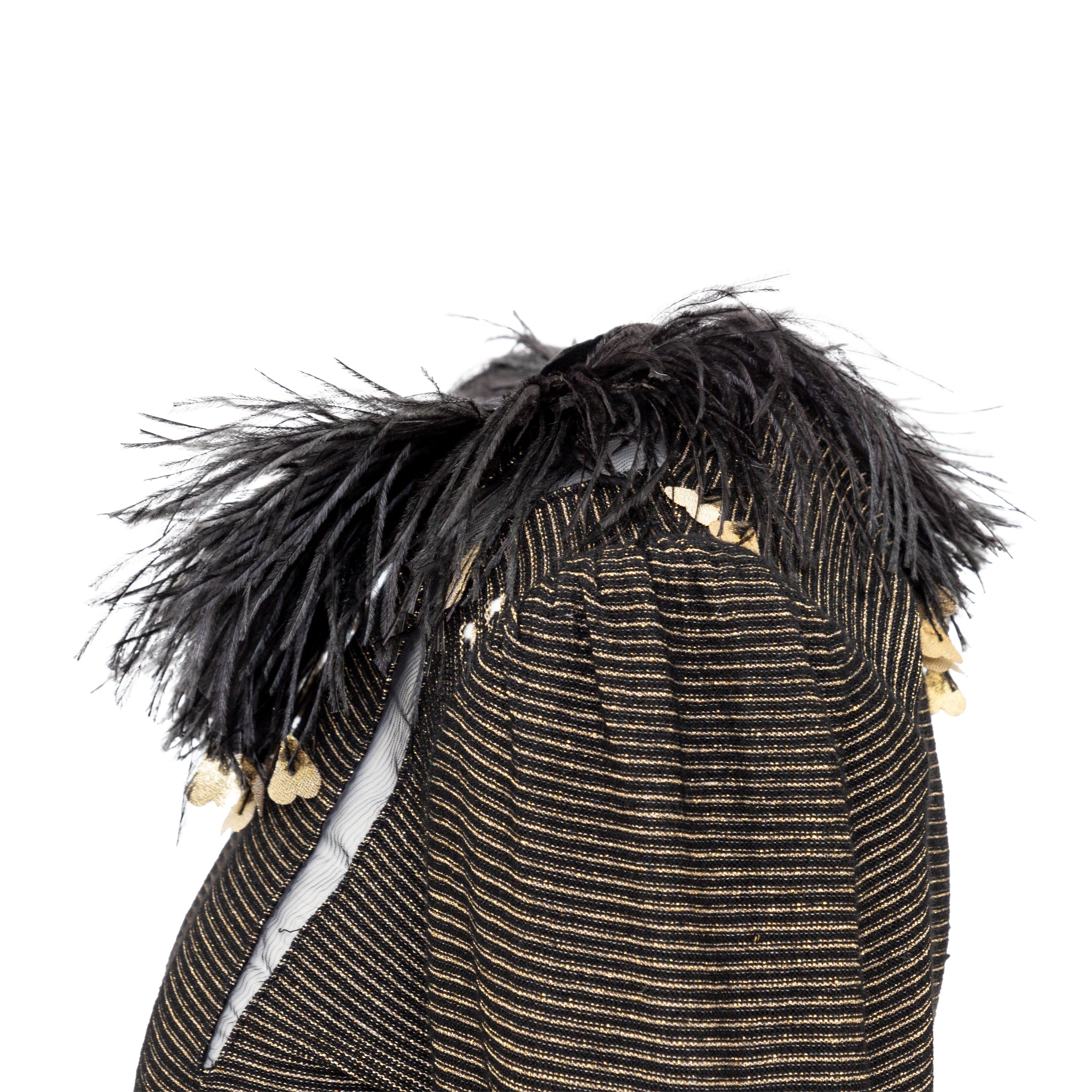 Valentino Boutique Feather Trim Top - '80s For Sale 2