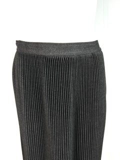 Valentino Boutique Grey Pleated Midi Skirt, Size 12
